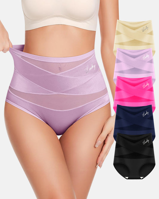 Lucky High-Waist Tummy Control Seamless Shaping Panties (5 Pack)