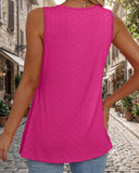 Tops de tirantes peplum fluidos con cuello en V sin mangas para mujer