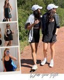 Women's Sleeveless Mini Dress with Built-in Shorts