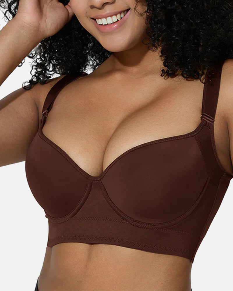 Full Back Coverage Underwire Push-Up Shaper Bra - All Sizes