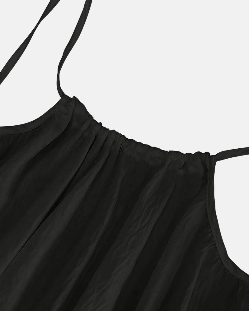 Women's Solid Color Backless Cami Dress