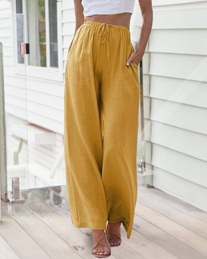 Pantalones Palazzo Anchos Ligeros para Mujer