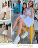 Women's Sleeveless Mini Dress with Built-in Shorts