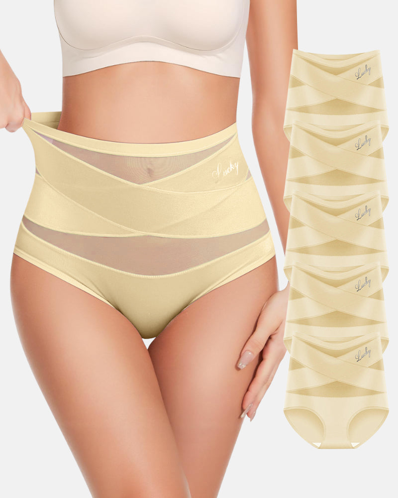 Lucky High-Waist Tummy Control Seamless Shaping Panties (5 Pack)