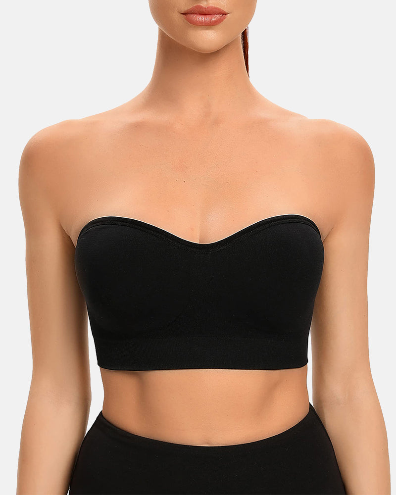 Non-Slip Seamless Wirefree Strapless Bandeau Bra