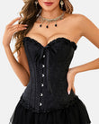 Lace Up Boned Overbust Corset Bustier