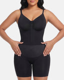 Seamless Zip-Up Bodysuit with Bonded Panel for Tummy Control