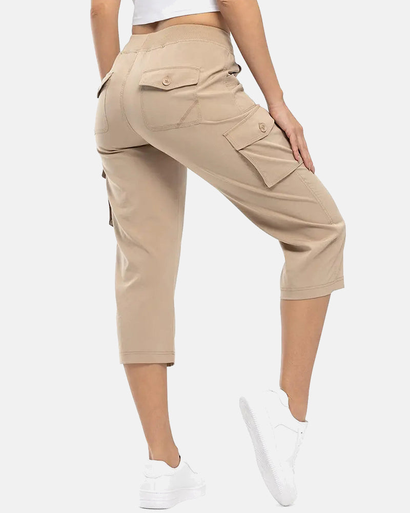 Pantalones Capri Cargo Ligeros Casuales de Verano para Mujer
