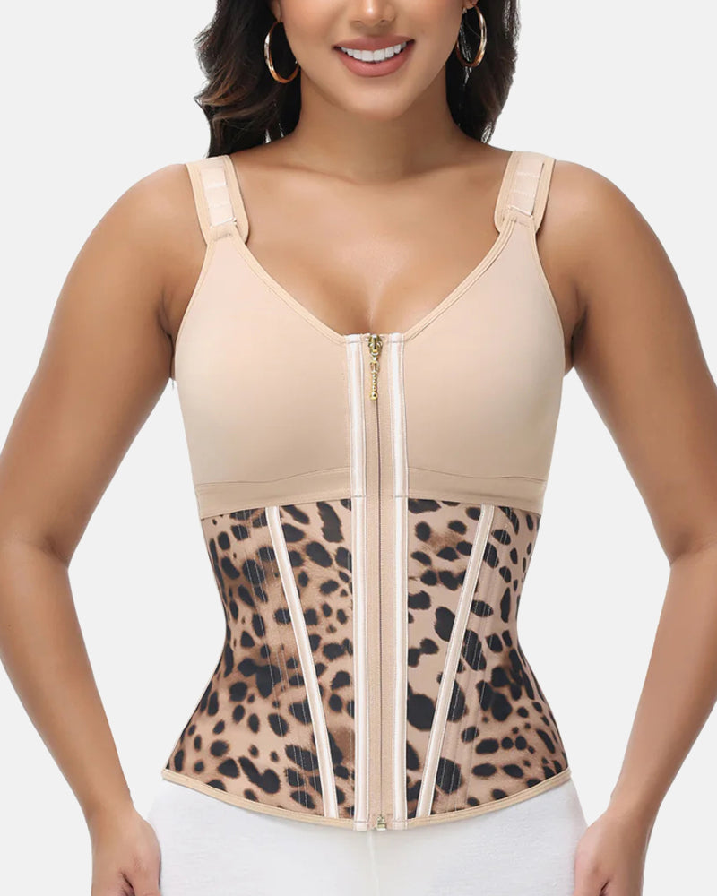 Double-Layer Tummy Control Waist Shaper Vest With Bra