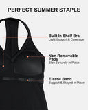 V Neck Tank Tops with Built-in Shelf Bra