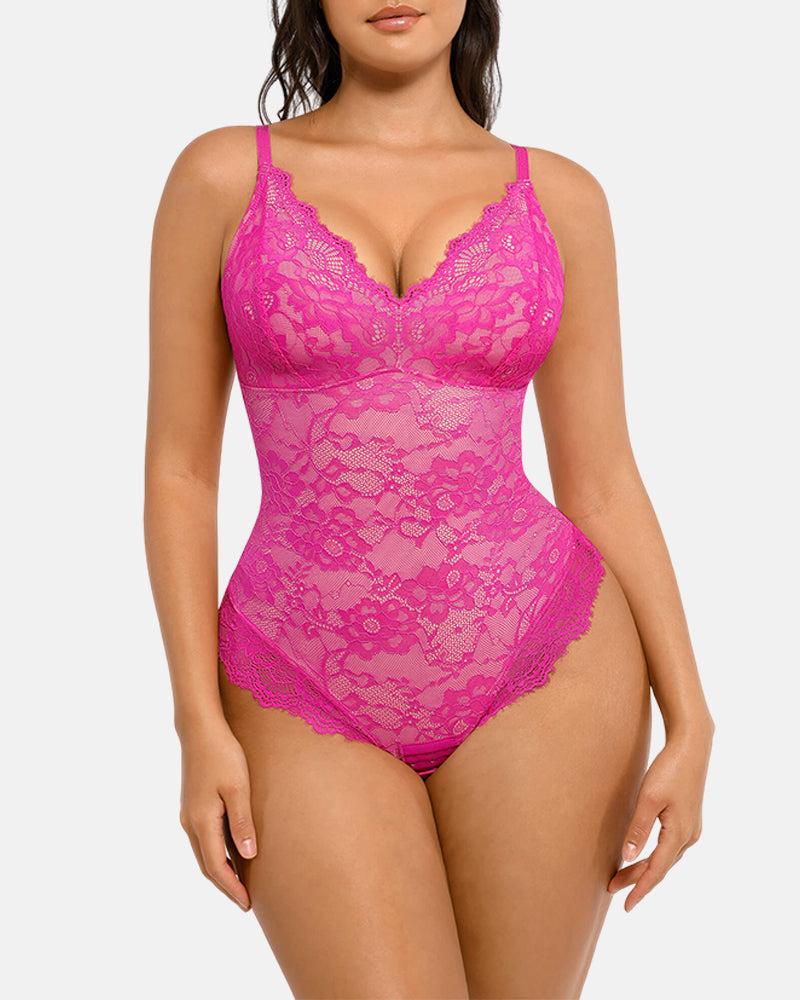 Lace Shapewear Thong Tummy Control Bodysuit