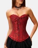 Lace Up Boned Overbust Corset Bustier