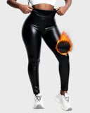 Ultra-Warm Fleece Lined Faux Leather Leggings for Women