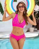 Petal Cutout V-Neck Two-Piece Bikini Set