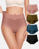 High-Waisted Luxe Ice Silk Briefs 4-Pack