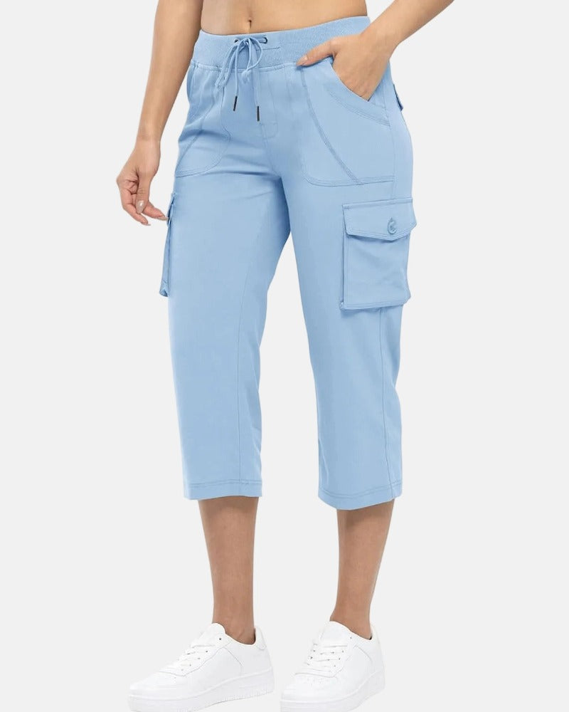 Pantalones Capri Cargo Ligeros Casuales de Verano para Mujer