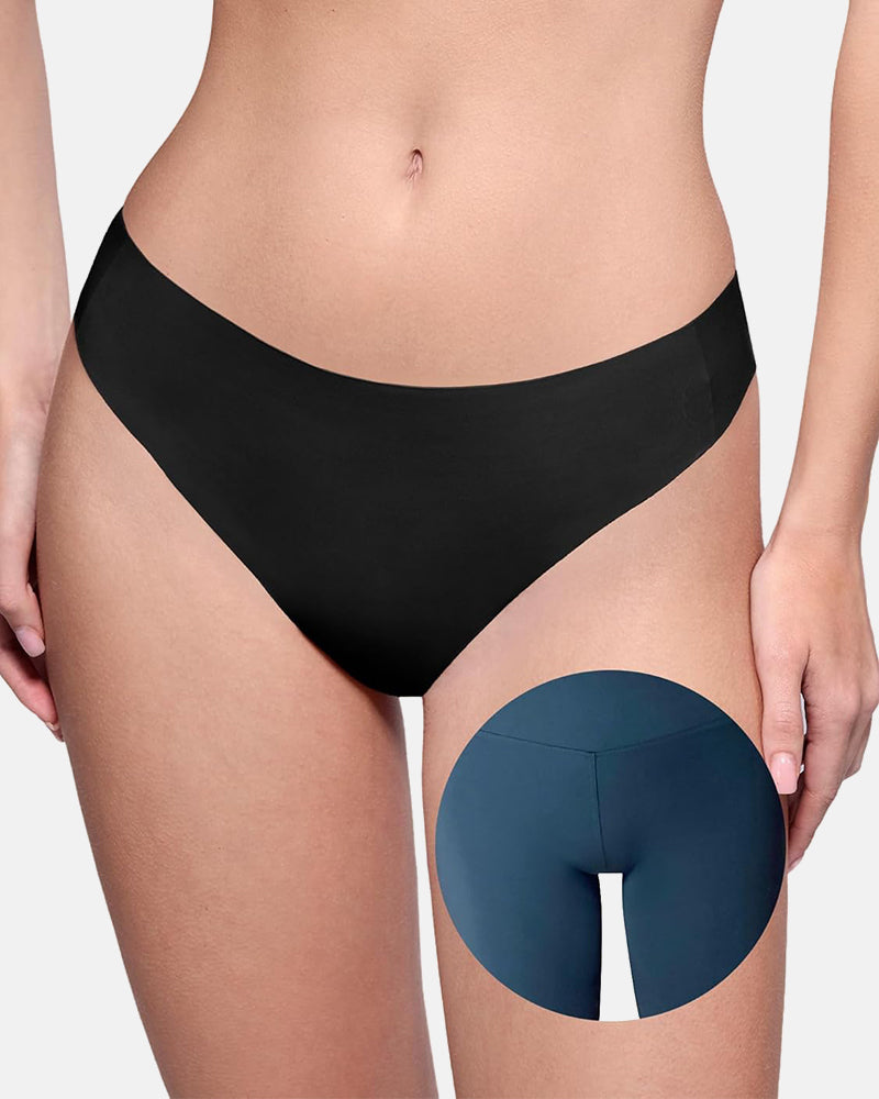 4-Pack Women's Seamless Comfort Camel Toe Thong