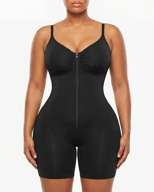 Ultra-Stretch Zip-Up Bodysuit — Sculpting Support & All-Day Comfort