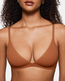 Bralette de Triángulo Sin Costuras para Mujer, Sujetador Cómodo Sin Aros