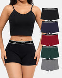 Women's Cotton High-waisted Boyshort Underwear 5-Pack