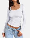 Slim-Fit Square Neck Top