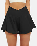 Women 2 in 1 Flowy Athletic Shorts with Pockets