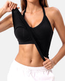 V Neck Tank Tops with Built-in Shelf Bra
