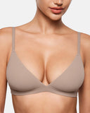 Bralette de Triángulo Sin Costuras para Mujer, Sujetador Cómodo Sin Aros
