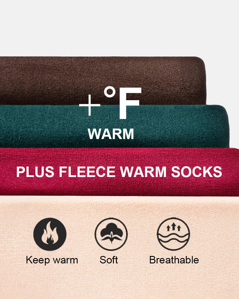 5-Pair Thermal Fleece Winter Snow Socks — Built for Freezing Temps