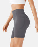High Waisted Scrunch Butt Lifting Tummy Control Pocket Biker Shorts