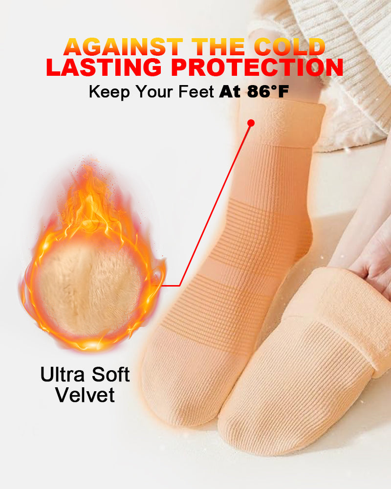 5-Pair Thermal Fleece Winter Snow Socks — Built for Freezing Temps