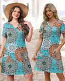 Vestido midi con cuello en V, suave como la mantequilla, favorecedor y con bolsillos