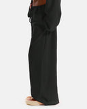 Women's Solid Pocket Pants Wide Leg