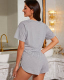 Women's Split Shorts Pajama Set