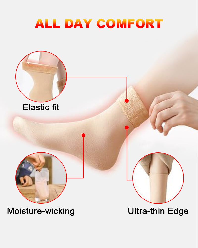 5-Pair Thermal Fleece Winter Snow Socks — Built for Freezing Temps