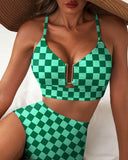 High Waisted U Wire Bikini Set Floral Print Swimsuit