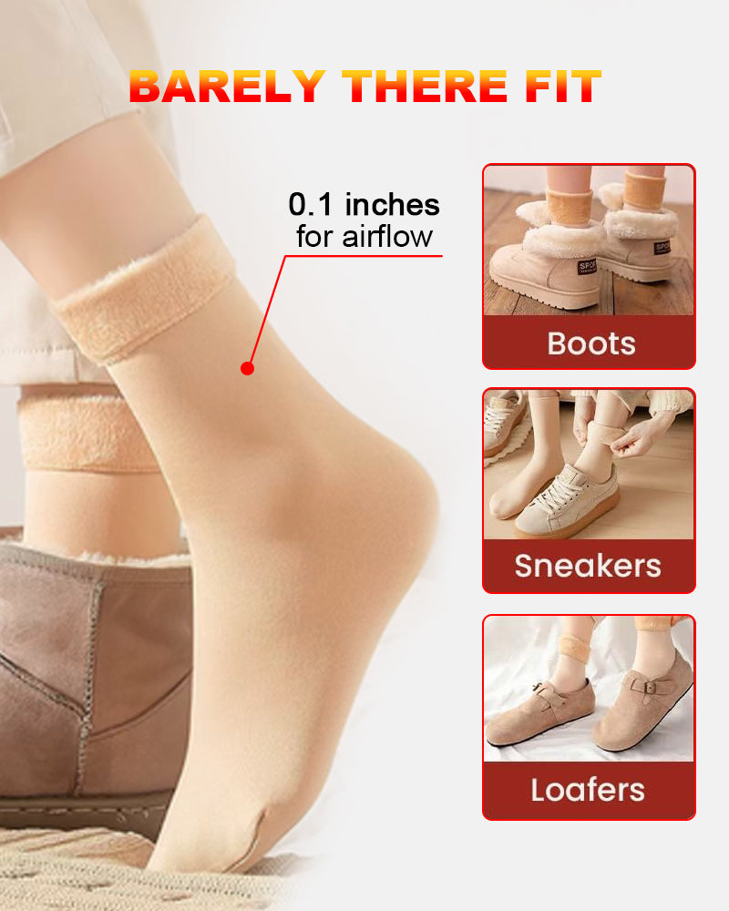 5-Pair Thermal Fleece Winter Snow Socks — Built for Freezing Temps