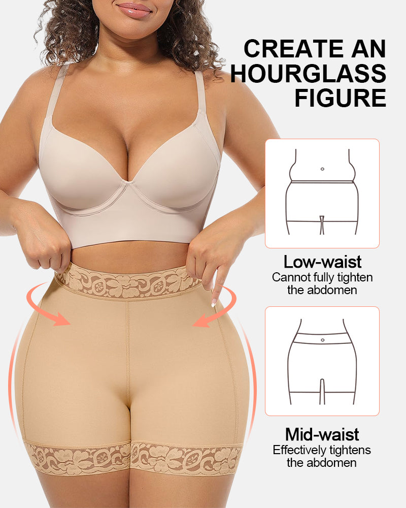 Triple Butt Lift Faja Tummy Control Body Shaper Shorts - Invisible & Seamless