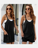 Women's Sleeveless Mini Dress with Built-in Shorts