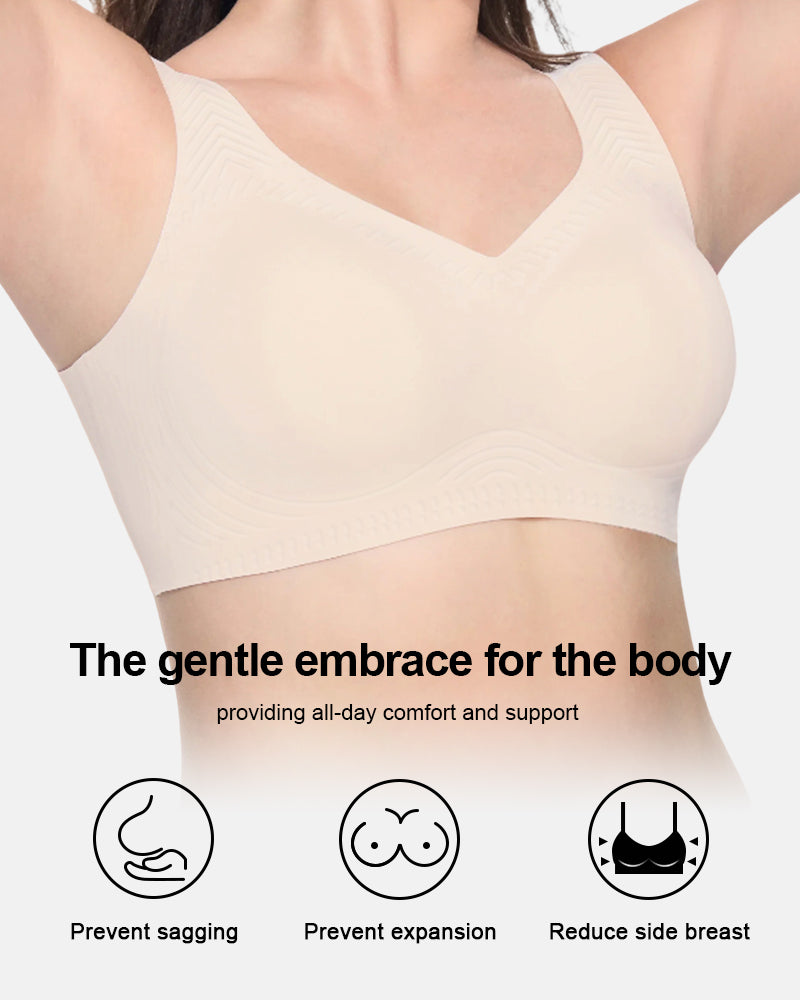 Full-Coverage Push-Up Seamless Wireless Bra