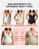 Deep V Neck Tummy Control Thong Bodysuit