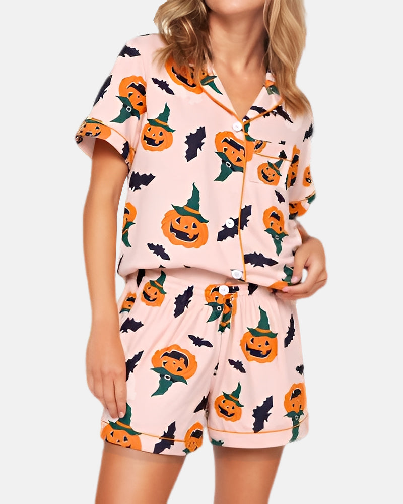 2025 Happy Hallowee Pajama Sets For Women