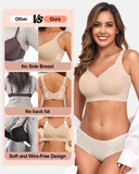 Wireless Support Bra with Full Coverage and Smooth Fit
