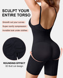 Women Tummy Control Bodysuit Mid Thigh Body Shaper
