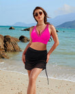Sarong Wraps Bathing Suits Womens High Waisted Tummy Control Bikini Sets
