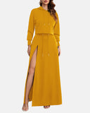 Women's 2-Piece Hoodie and Split Skirt Lounge Set