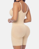 Seamless Zip-Up Bodysuit with Bonded Panel for Tummy Control
