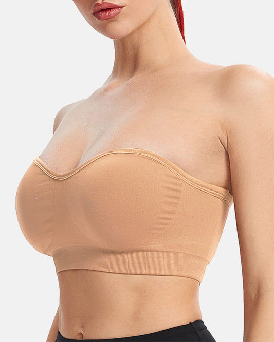Non-Slip Seamless Wirefree Strapless Bandeau Bra