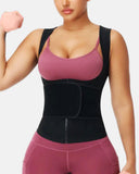 Camiseta sin mangas de sauna ajustable para mujer con retención de calor y control de abdomen