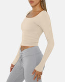 Slim-Fit Square Neck Top